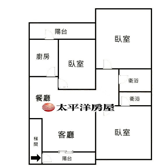 A010-前後陽台方正二樓,新北市新莊區中港路